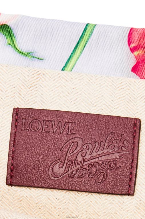 Loewe платнена торбичка с шнур с рози F84B8587 Жени син люляк