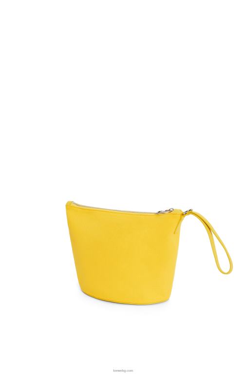 Loewe козметична чантичка от канаваца и телешка кожа F84B8593 Жени жълто