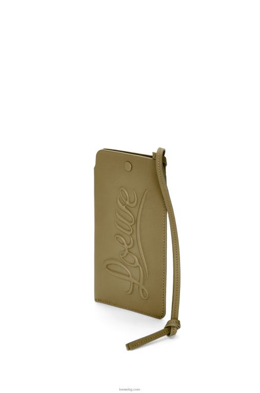 Loewe чанта с примки от класическа телешка кожа F84B8595 Жени маслина