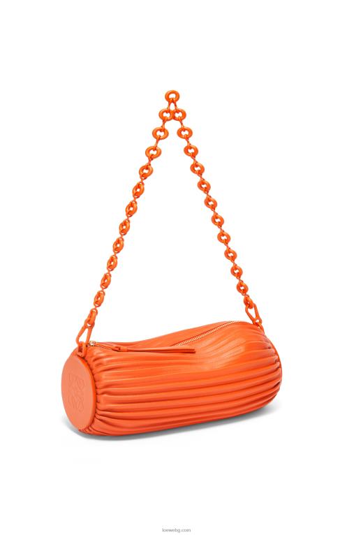 Loewe торбичка за гривна от плисирана напа F84B8600 Жени оранжево