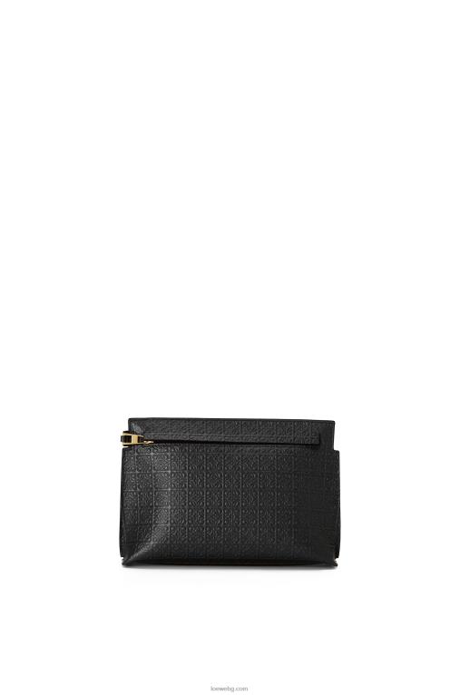 Loewe мини торбичка с повторение от релефна копринена телешка кожа F84B8610 Жени черен