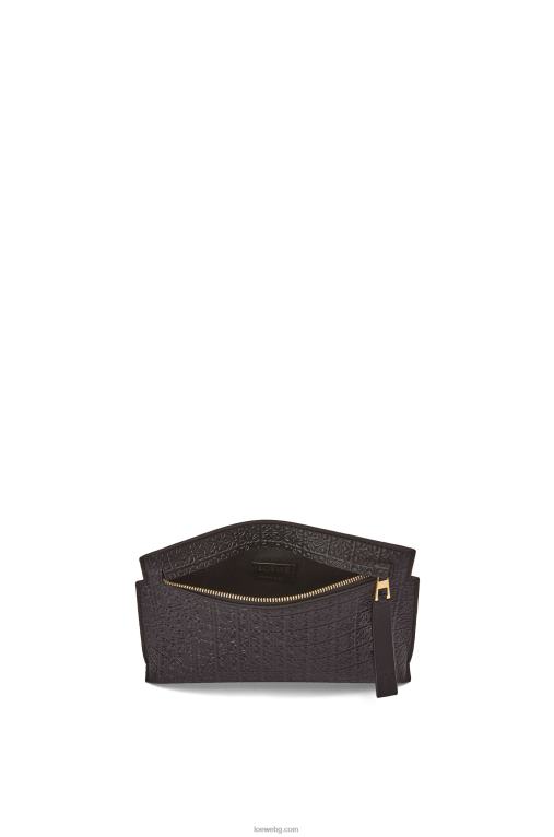 Loewe мини торбичка с повторение от релефна копринена телешка кожа F84B8610 Жени черен