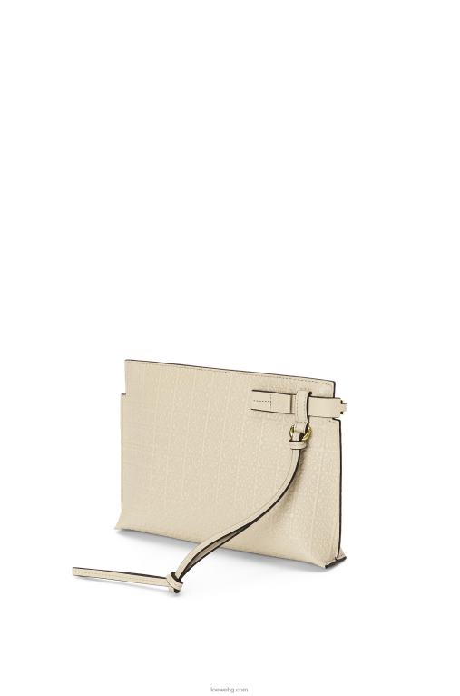 Loewe мини торбичка с повторение от релефна копринена телешка кожа F84B8611 Жени лек овес