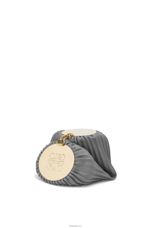 Loewe калъф за гривна от телешка кожа напа и месинг F84B8622 Жени асфалтово сиво