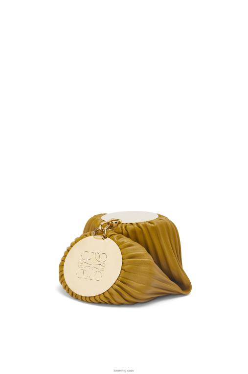 Loewe калъф за гривна от телешка кожа напа и месинг F84B8624 Жени охра