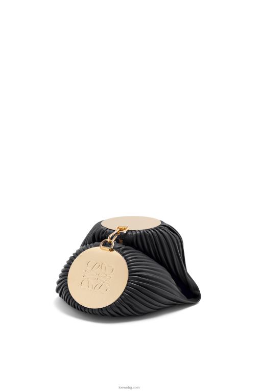 Loewe торбичка за гривна от плисирана напа F84B8626 Жени черен