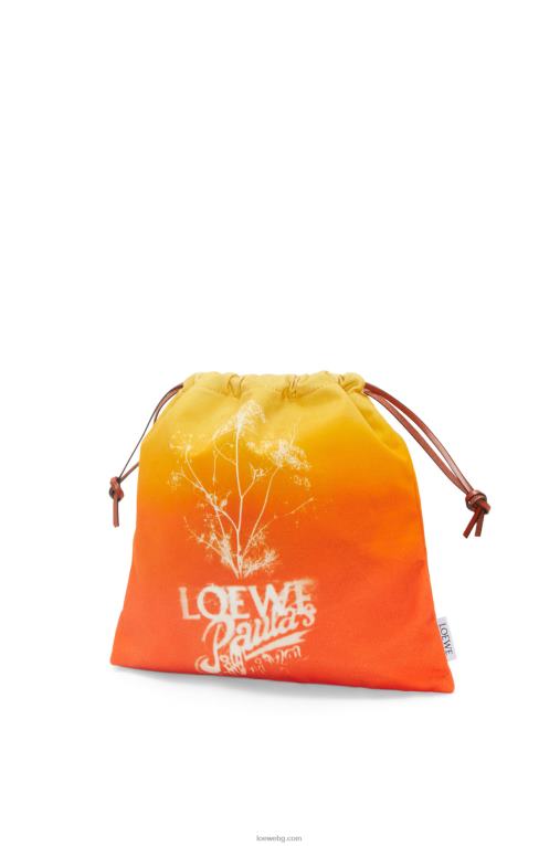 Loewe платнена торбичка с шнур за копър F84B8630 Жени оранжево