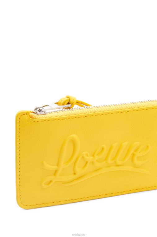 Loewe голяма поставка за монети от класическа телешка кожа F84B81331 Жени жълто