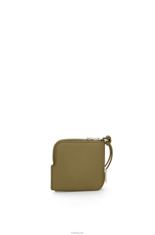 Loewe двойна кутия за монети от класическа телешка кожа F84B81334 Жени маслина