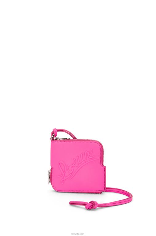 Loewe двойна кутия за монети от класическа телешка кожа F84B81335 Жени фуксия