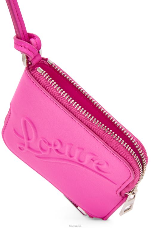 Loewe двойна кутия за монети от класическа телешка кожа F84B81335 Жени фуксия