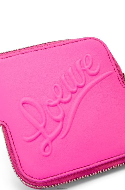 Loewe двойна кутия за монети от класическа телешка кожа F84B81335 Жени фуксия