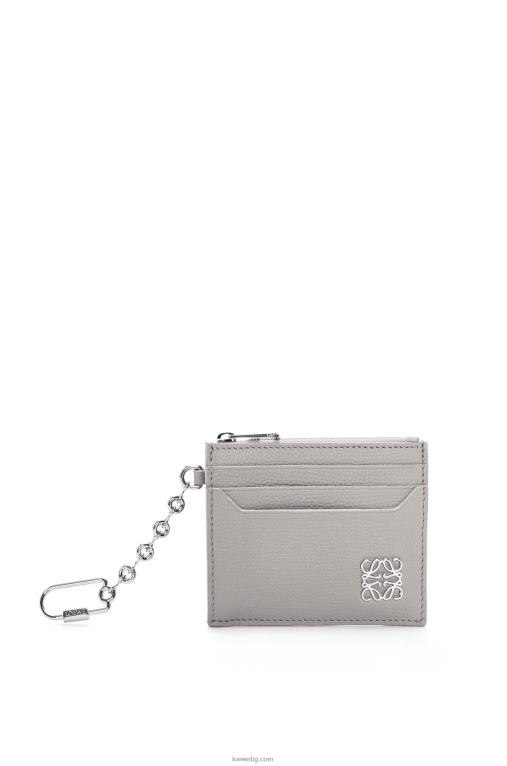 Loewe анаграмен квадратен ключодържател от телешка кожа с камъчета F84B81321 Жени перлено сиво