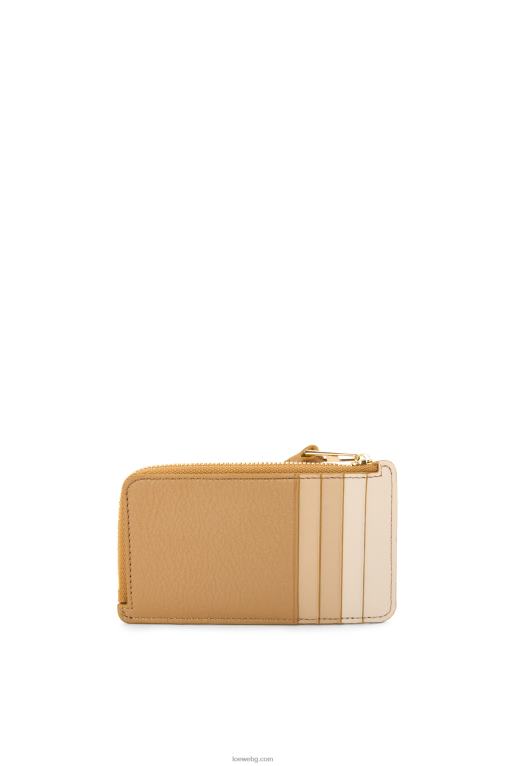 Loewe пъзел монетен картодържач от класическа телешка кожа F84B81326 Жени ангора/прашно бежово