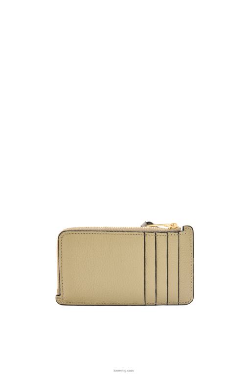 Loewe картодържател за монети от мека зърнеста телешка кожа F84B81329 Жени салвие зелено/тъмно каки зелено