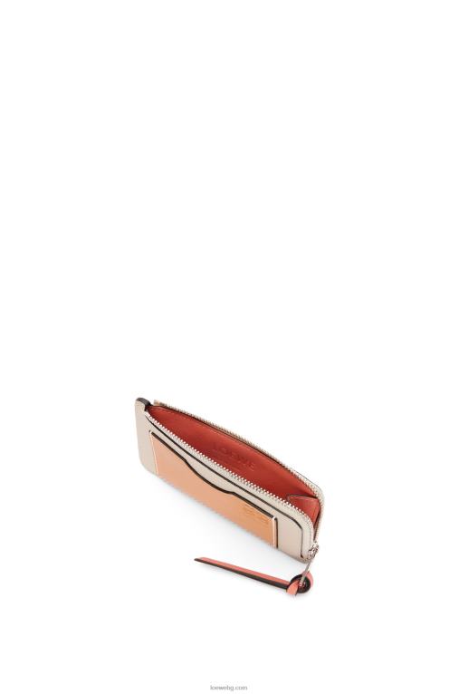 Loewe картодържател за монети от мека зърнеста телешка кожа F84B81337 Жени лек овес/мед