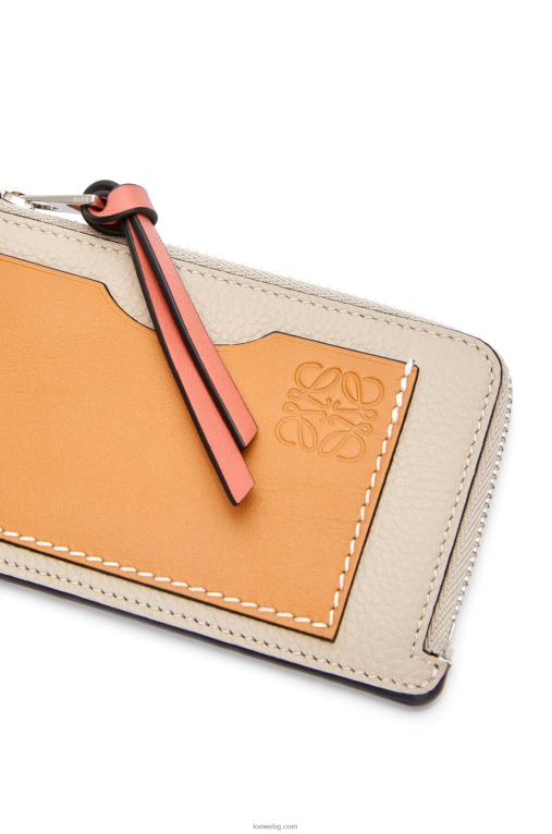 Loewe картодържател за монети от мека зърнеста телешка кожа F84B81337 Жени лек овес/мед