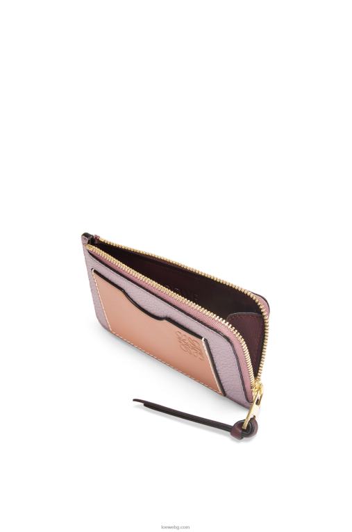 Loewe картодържател за монети от мека зърнеста телешка кожа F84B81342 Жени мръсно лилаво/тен