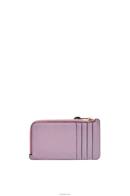 Loewe картодържател за монети от мека зърнеста телешка кожа F84B81342 Жени мръсно лилаво/тен