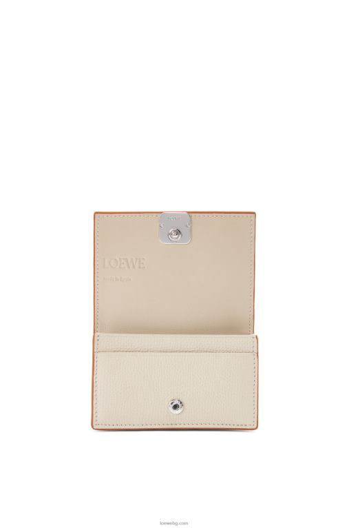 Loewe визитник с анаграма от телешка кожа с камъче F84B81349 Жени светъл призрак