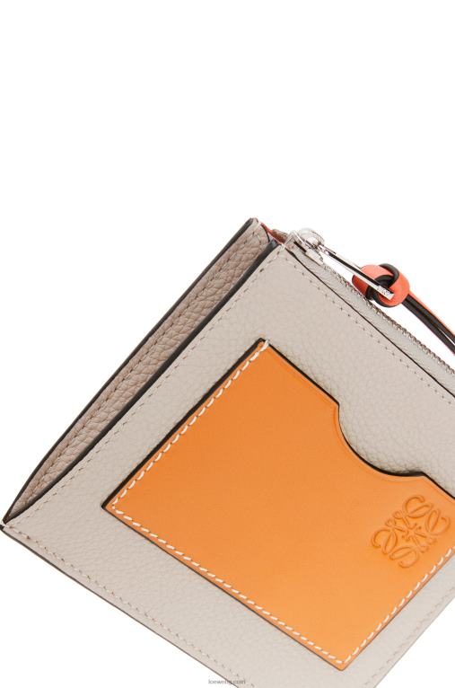 Loewe картодържател за големи монети от мека зърнеста телешка кожа F84B81353 Жени лек овес/мед