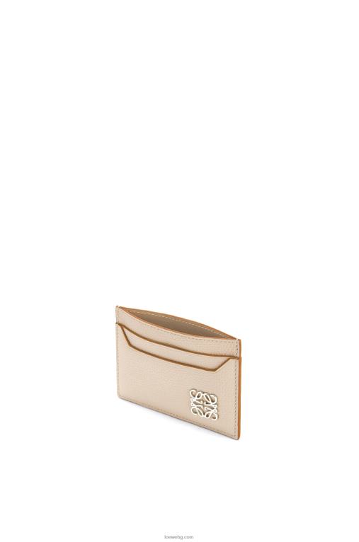 Loewe обикновен картодържател с анаграми от телешка кожа с камъчета F84B81356 Жени светъл призрак