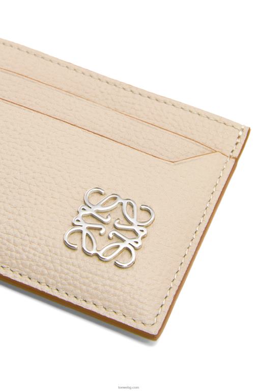 Loewe обикновен картодържател с анаграми от телешка кожа с камъчета F84B81356 Жени светъл призрак