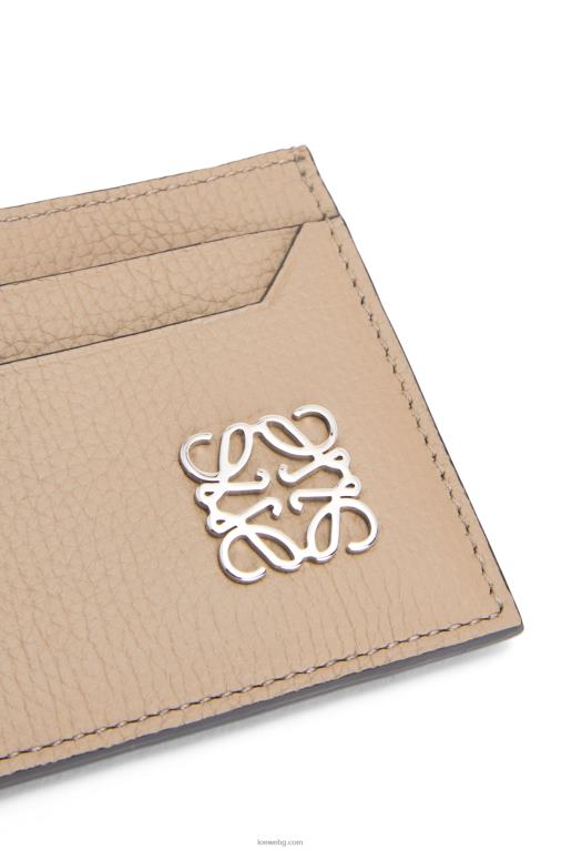 Loewe обикновен картодържател с анаграми от телешка кожа с камъчета F84B81357 Жени пясък