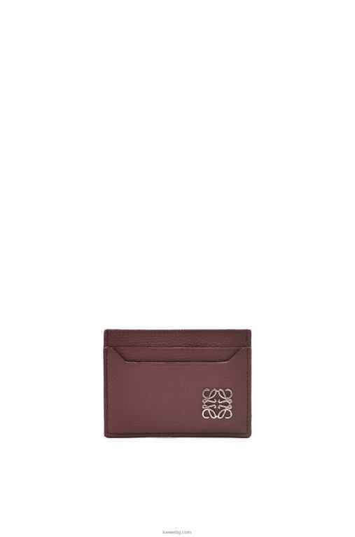 Loewe обикновен картодържател с анаграми от телешка кожа с камъчета F84B81358 Жени бордо
