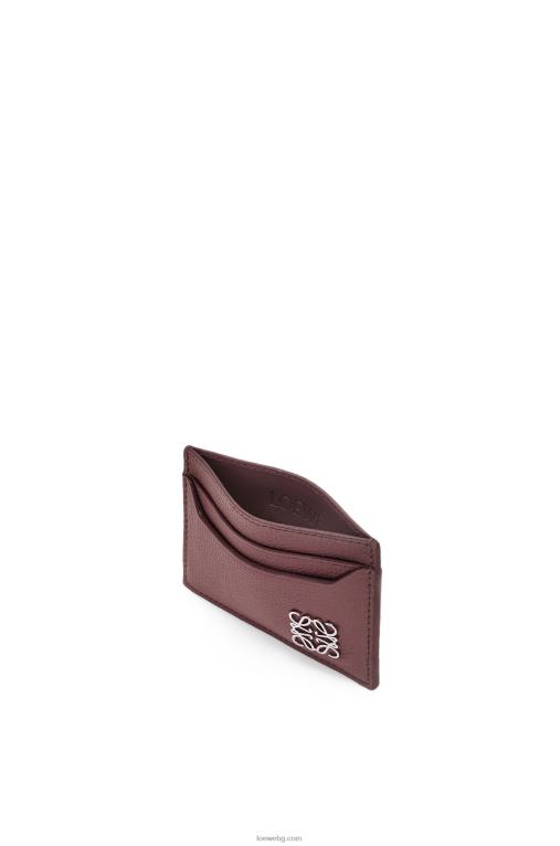 Loewe обикновен картодържател с анаграми от телешка кожа с камъчета F84B81358 Жени бордо