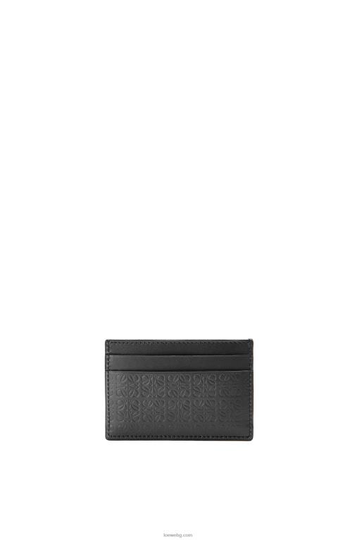 Loewe повтарящ се обикновен картодържател от релефна копринена телешка кожа F84B81360 Жени черен
