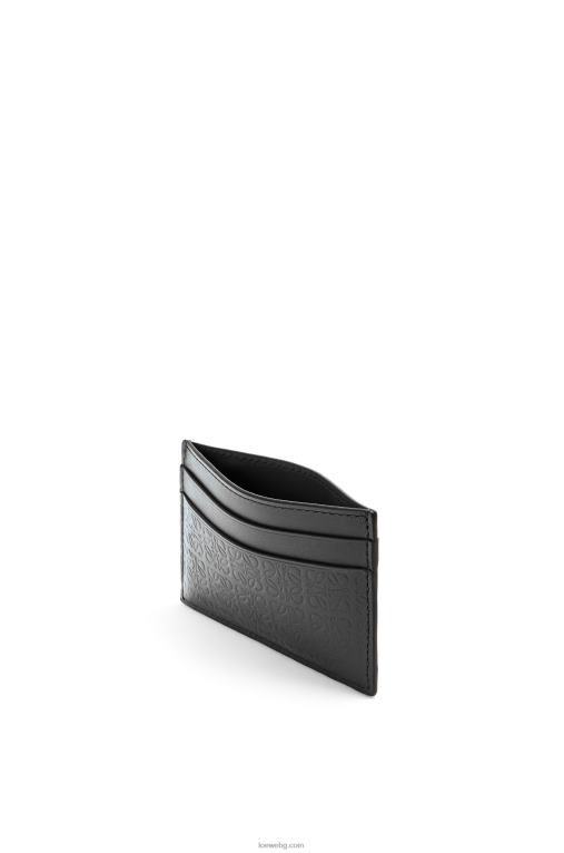 Loewe повтарящ се обикновен картодържател от релефна копринена телешка кожа F84B81360 Жени черен