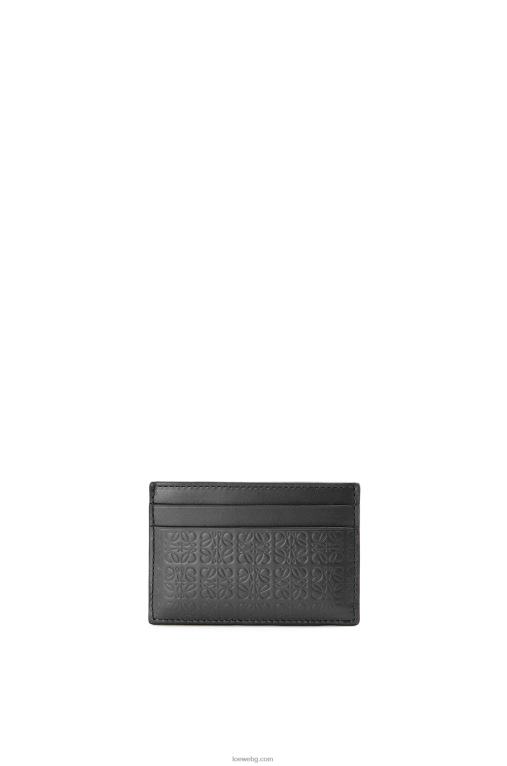 Loewe повтарящ се обикновен картодържател от релефна копринена телешка кожа F84B81360 Жени черен