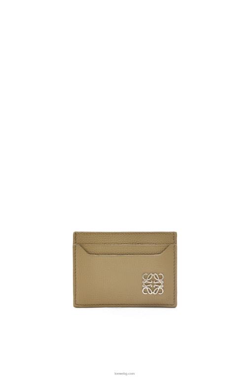 Loewe обикновен картодържател с анаграми от телешка кожа с камъчета F84B81371 Жени зелен артишок