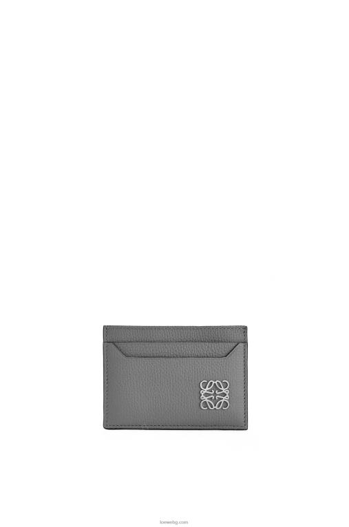 Loewe обикновен картодържател с анаграми от телешка кожа с камъчета F84B81372 Жени асфалтово сиво