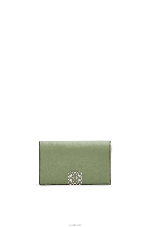 Loewe визитник с анаграма от телешка кожа с камъче F84B81373 Жени розмарин