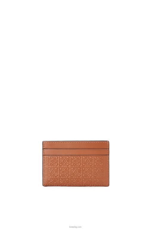 Loewe повтарящ се обикновен картодържател от релефна копринена телешка кожа F84B81377 Жени тен
