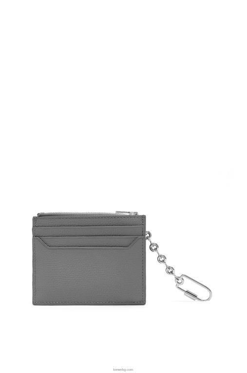 Loewe анаграмен квадратен картодържач от телешка кожа с камъчета и верижка F84B81384 Жени асфалтово сиво