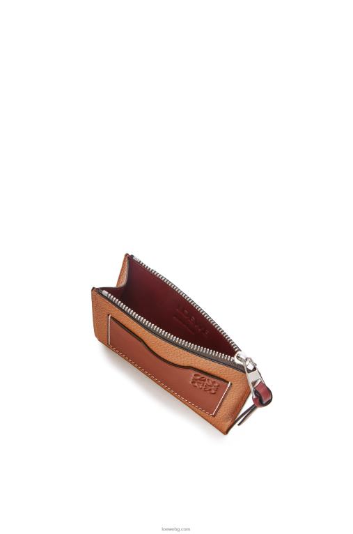 Loewe картодържател за големи монети от мека зърнеста телешка кожа F84B81385 Жени светъл карамел/пекан