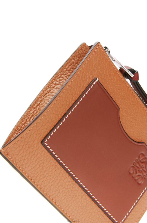 Loewe картодържател за големи монети от мека зърнеста телешка кожа F84B81385 Жени светъл карамел/пекан