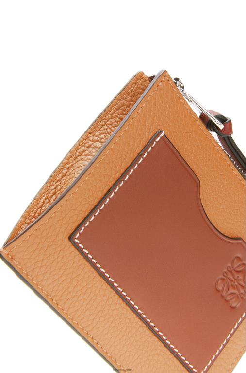 Loewe картодържател за големи монети от мека зърнеста телешка кожа F84B81385 Жени светъл карамел/пекан