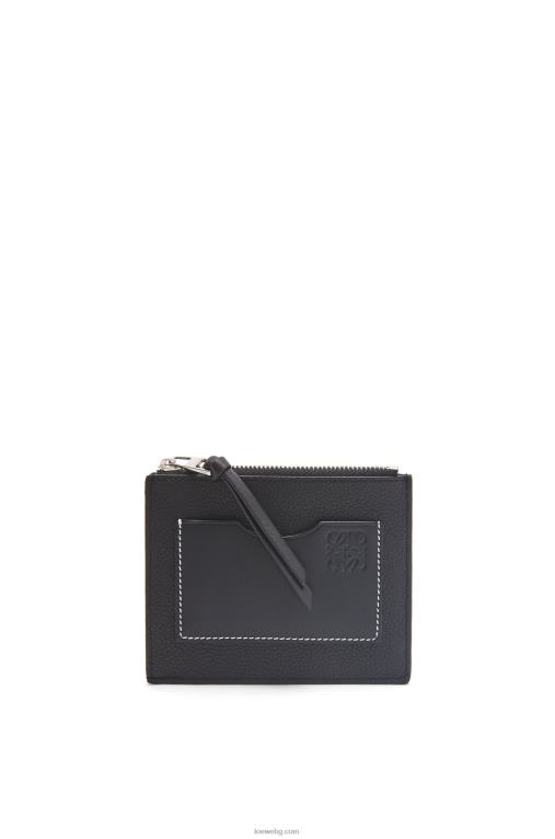 Loewe картодържател за големи монети от мека зърнеста телешка кожа F84B81386 Жени черен