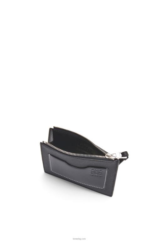 Loewe картодържател за големи монети от мека зърнеста телешка кожа F84B81386 Жени черен