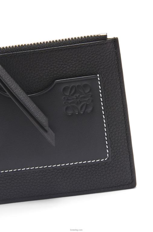 Loewe картодържател за големи монети от мека зърнеста телешка кожа F84B81386 Жени черен