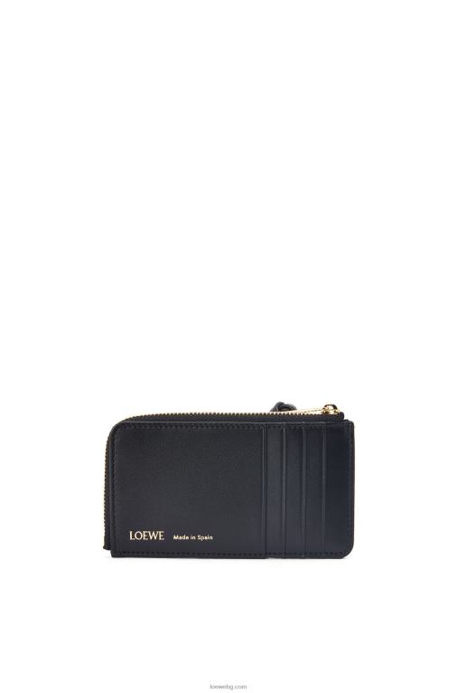 Loewe картодържател за монети от жакард и телешка кожа F84B81390 Жени тъмносиньо/черно