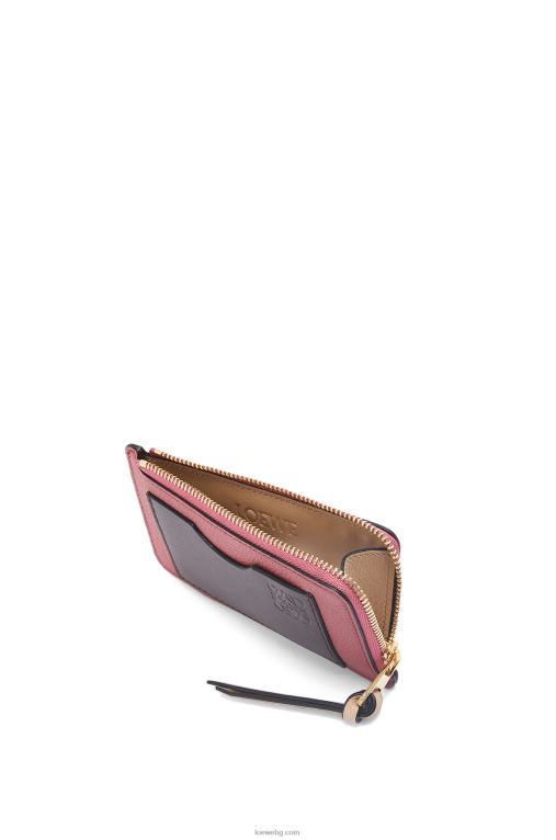Loewe картодържател за монети от мека зърнеста телешка кожа F84B81395 Жени роза/шоколад