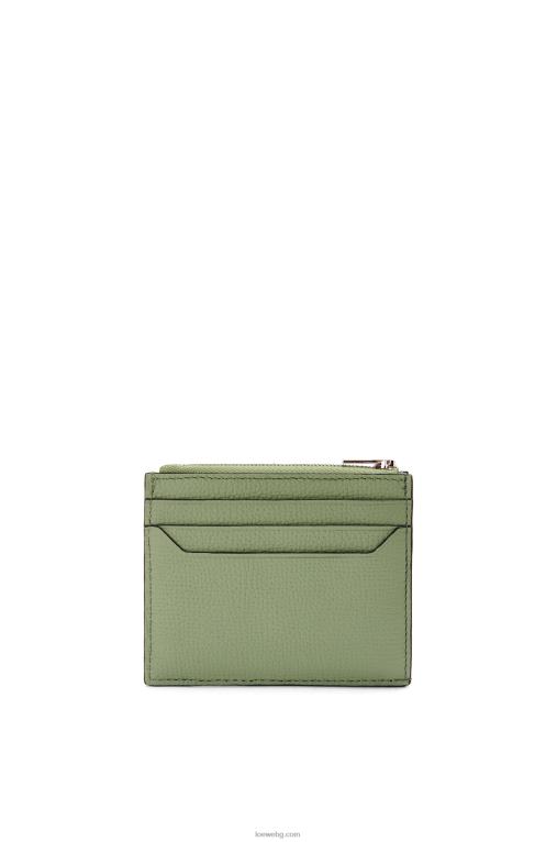 Loewe анаграмен квадратен държач за карти с цип от зърнеста телешка кожа F84B81398 Жени розмарин