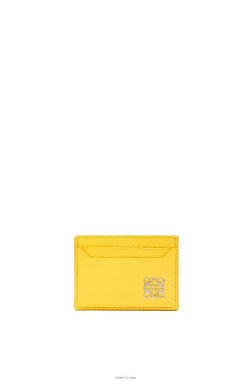 Loewe обикновен картодържател с анаграми от телешка кожа с камъчета F84B81402 Жени лимон