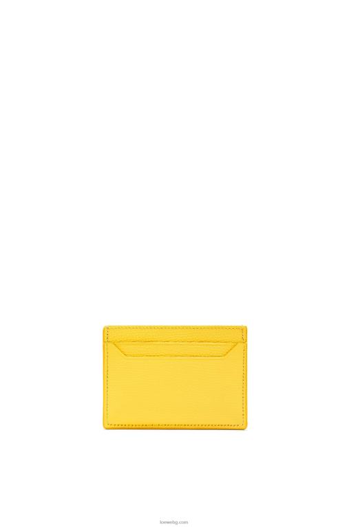 Loewe обикновен картодържател с анаграми от телешка кожа с камъчета F84B81402 Жени лимон