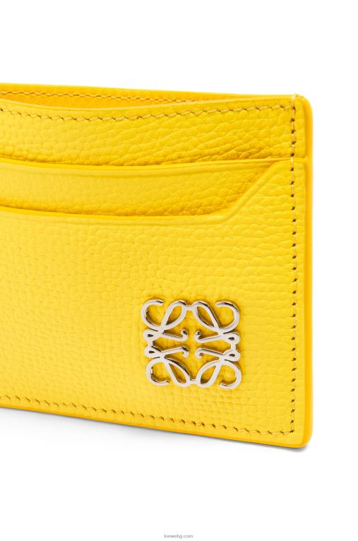 Loewe обикновен картодържател с анаграми от телешка кожа с камъчета F84B81402 Жени лимон